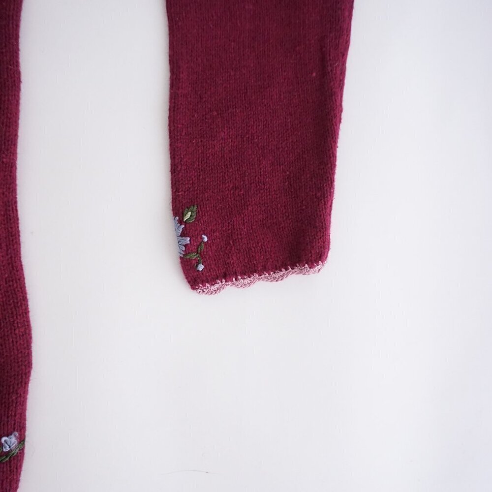 Vintage 90s Bobbie Brooks Floral Embroidered Sweater Cottagecore Grandmacore 16 - Picture 11 of 11
